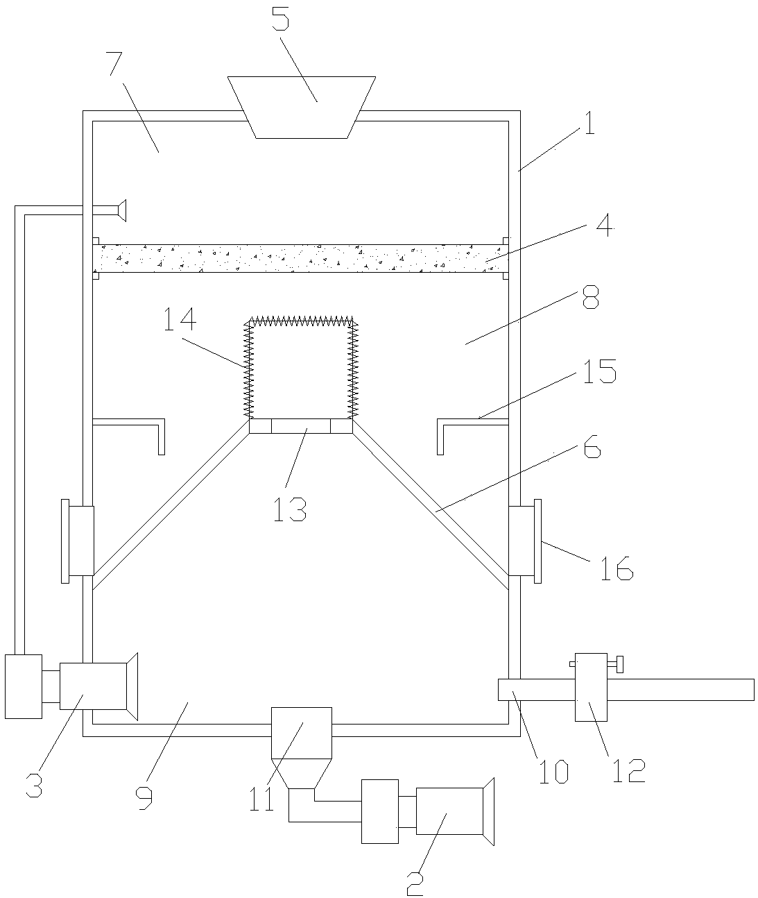 Sewage treatment bin