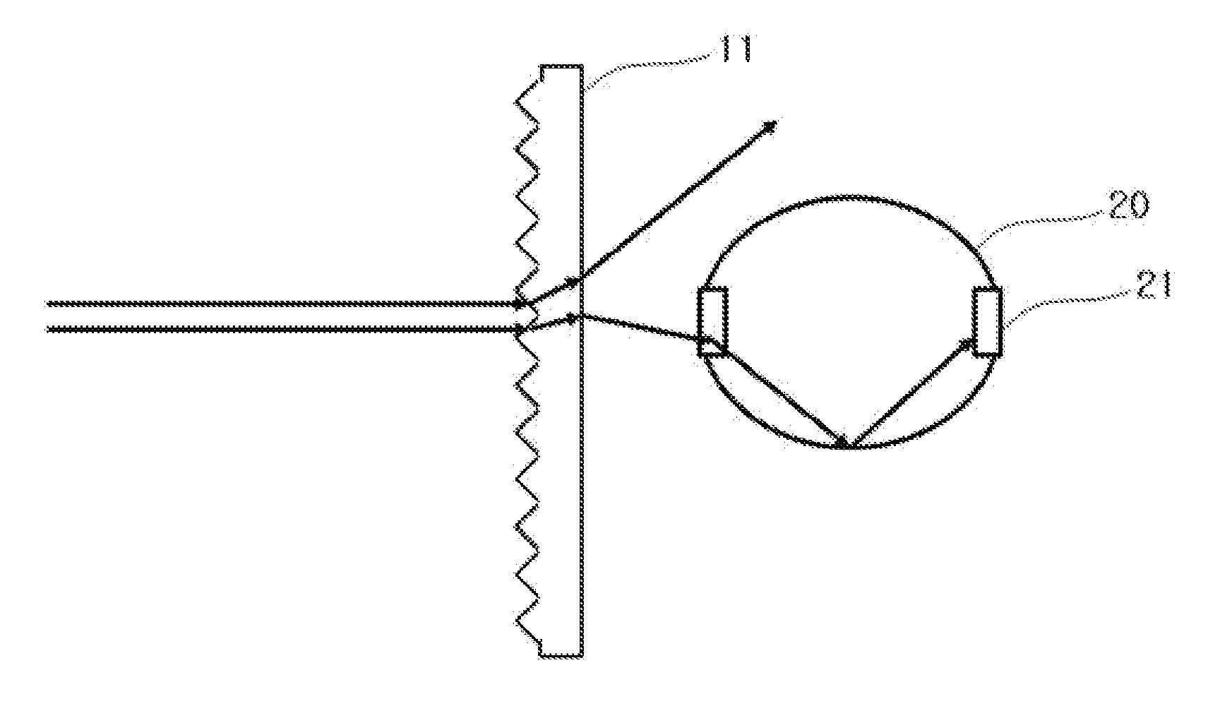Apparatus for measuring transmissivity of patterned glass substrate