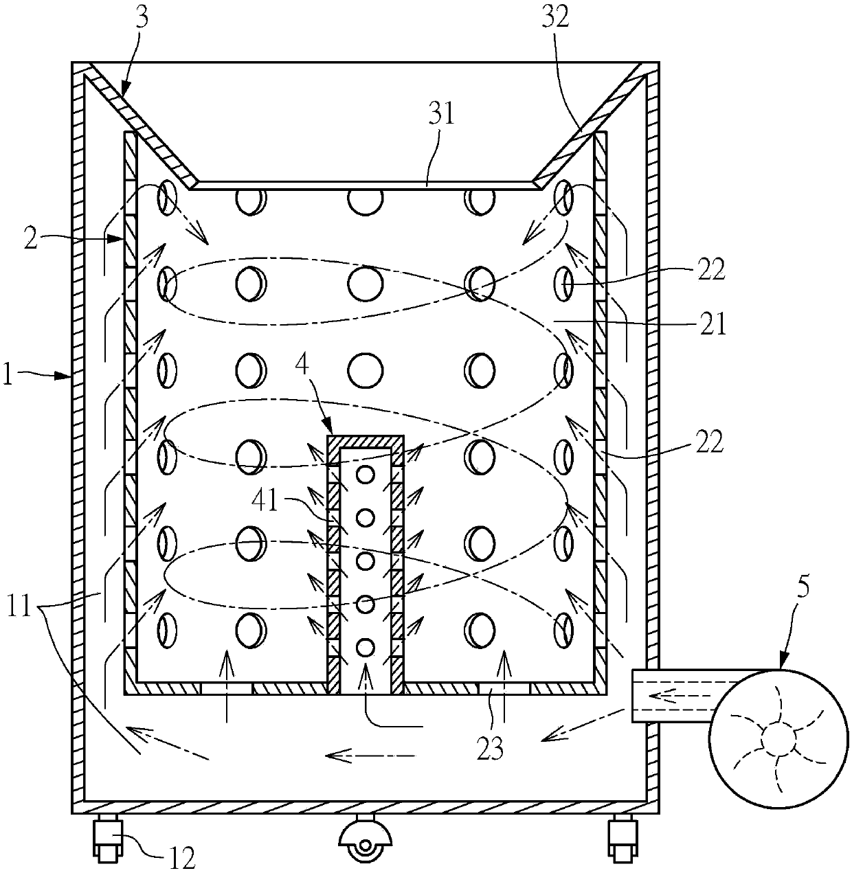 Movable combustion furnace structure