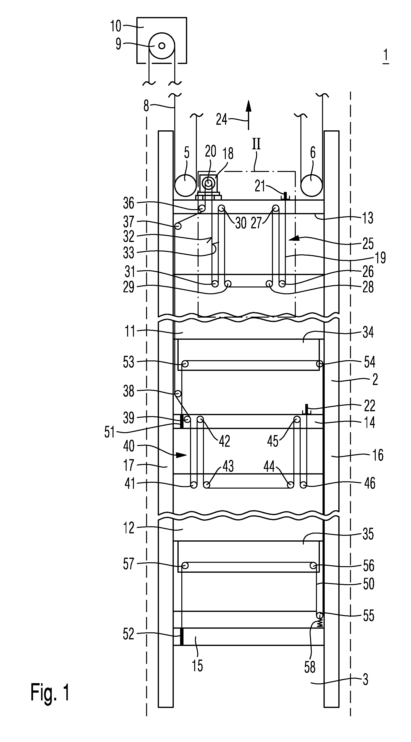 Elevator system having a double-decker