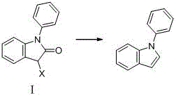 A kind of method for preparing 1-phenylindole