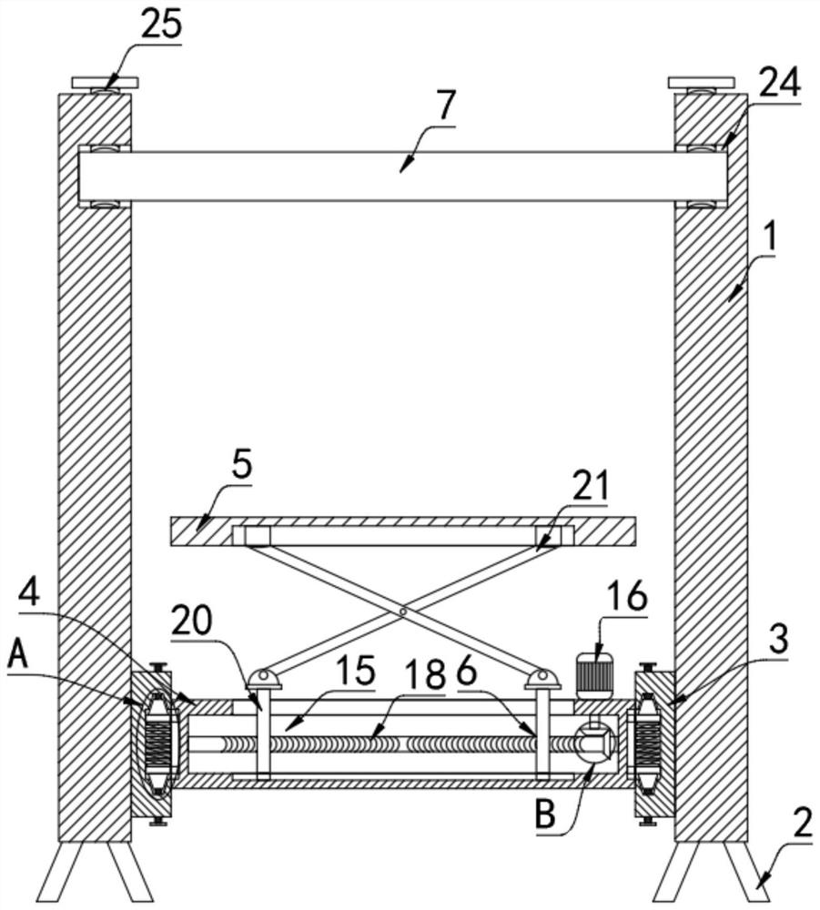 Stable scaffold convenient to disassemble and assemble for civil engineering construction