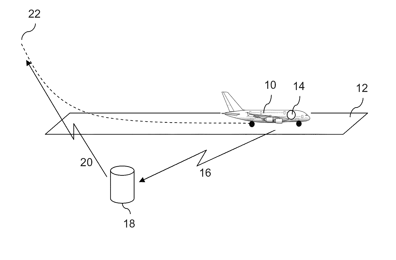 Device and process for determining a runway state, aircraft including such a device and piloting assistance system using said runway state