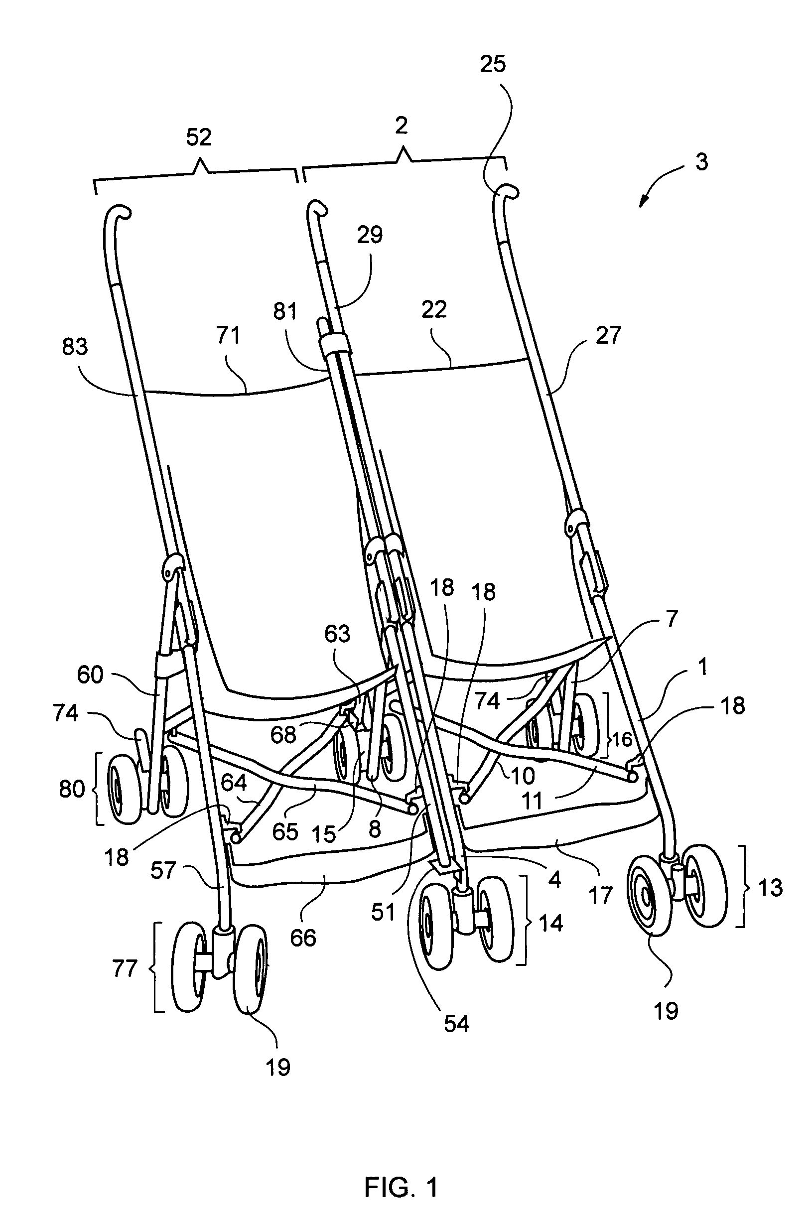 Convertible dual stroller and methods therefor