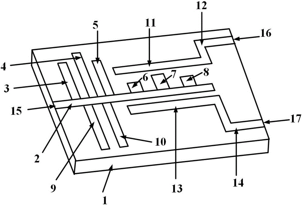 Terahertz wave polarization beam splitter of silicon array structure