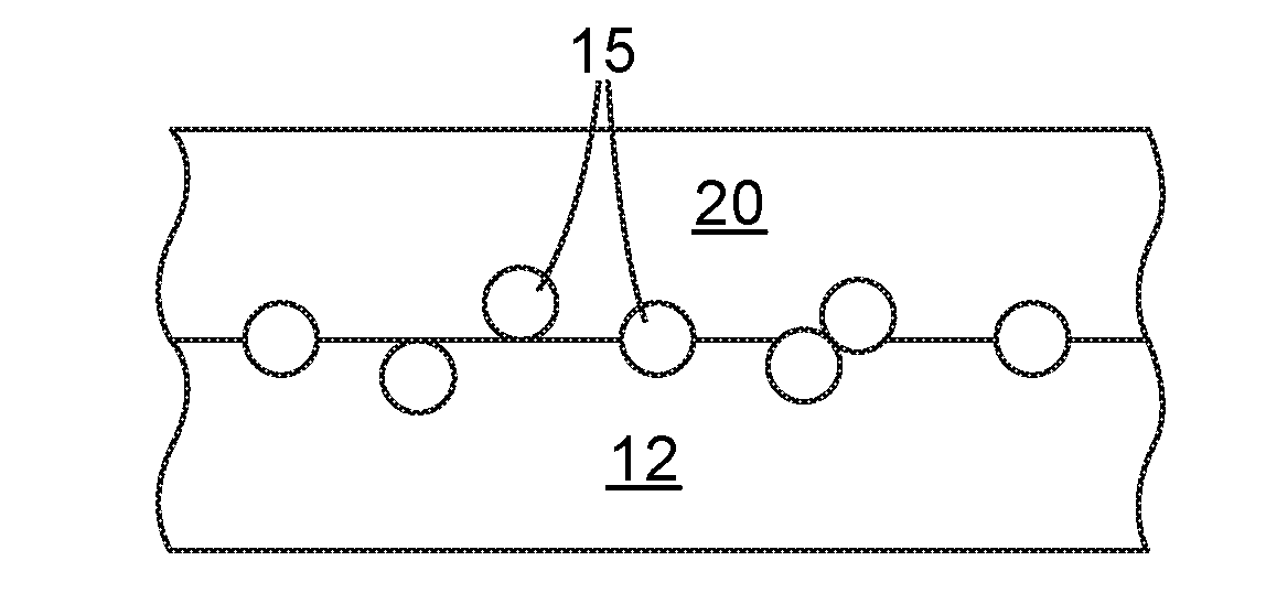 Method of making web with partially embedded fibers