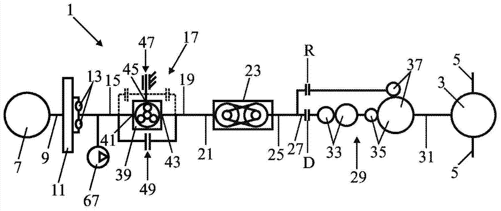 Hydraulic systems especially for actuating drive trains