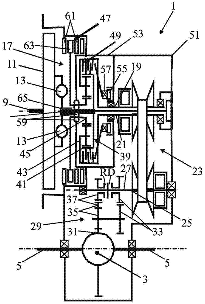 Hydraulic systems especially for actuating drive trains