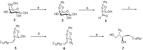 Alpha-galactosyl ceramide new isomer and synthetic method thereof