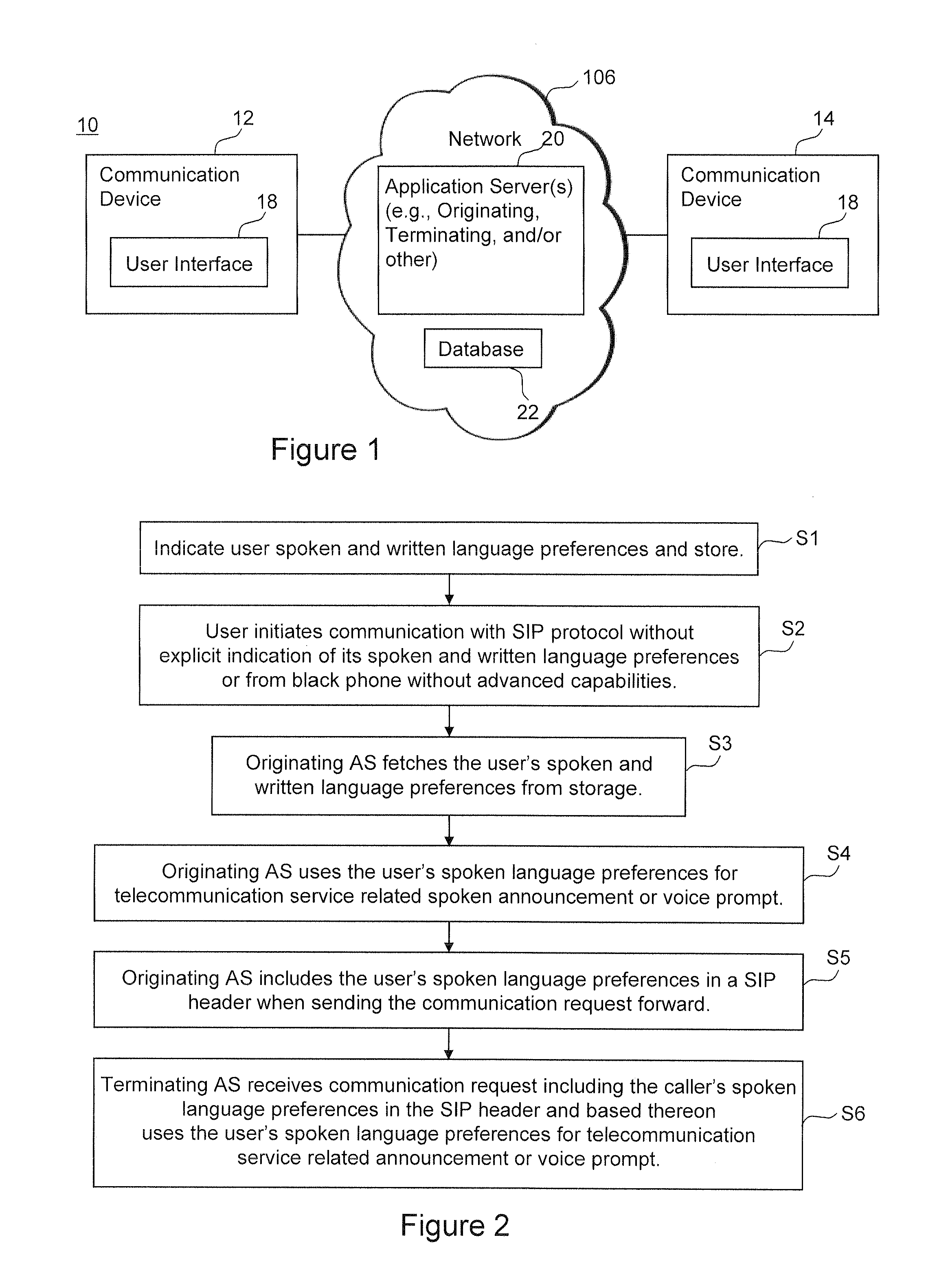Method and apparatus for specifying a user's preferred spoken language for network communication services