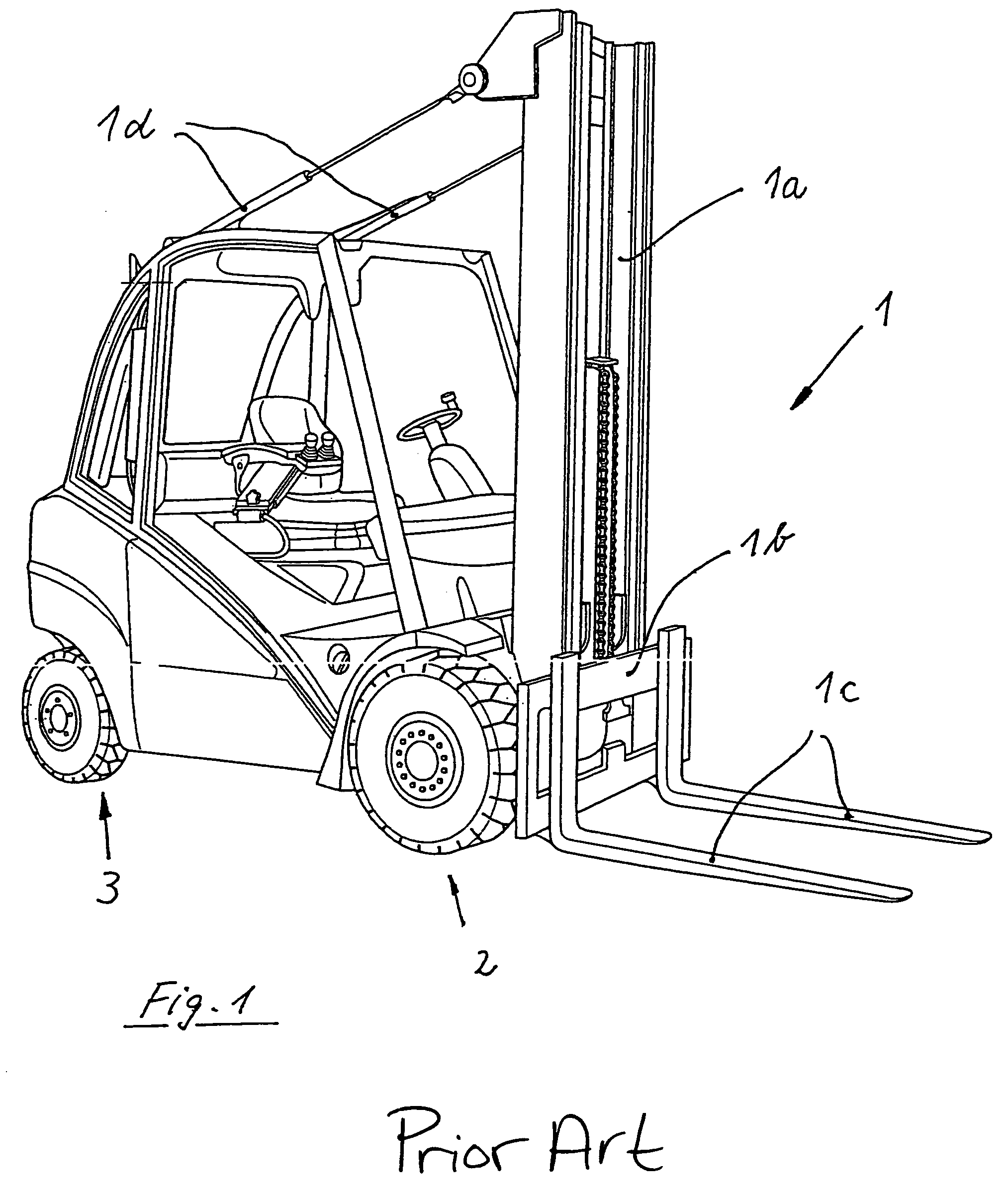 Industrial truck having increased static or quasi-static tipping stability