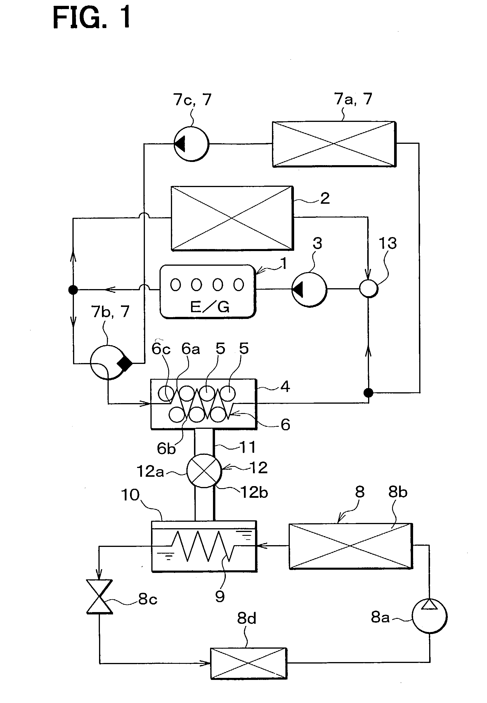 Heat storage system for vehicle, with adsorbent