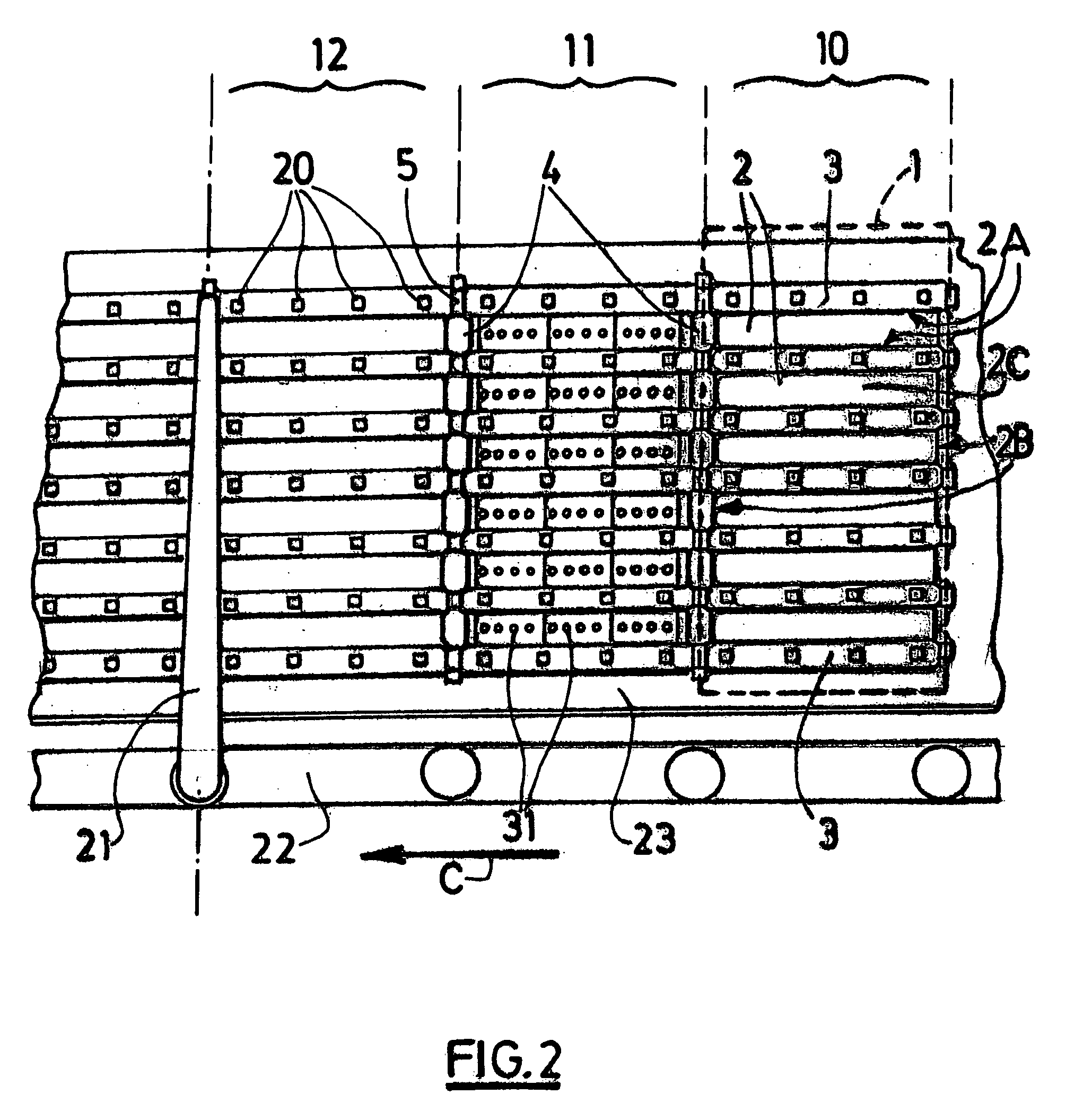 Method and cooling device for the subracks in a chamber furnance