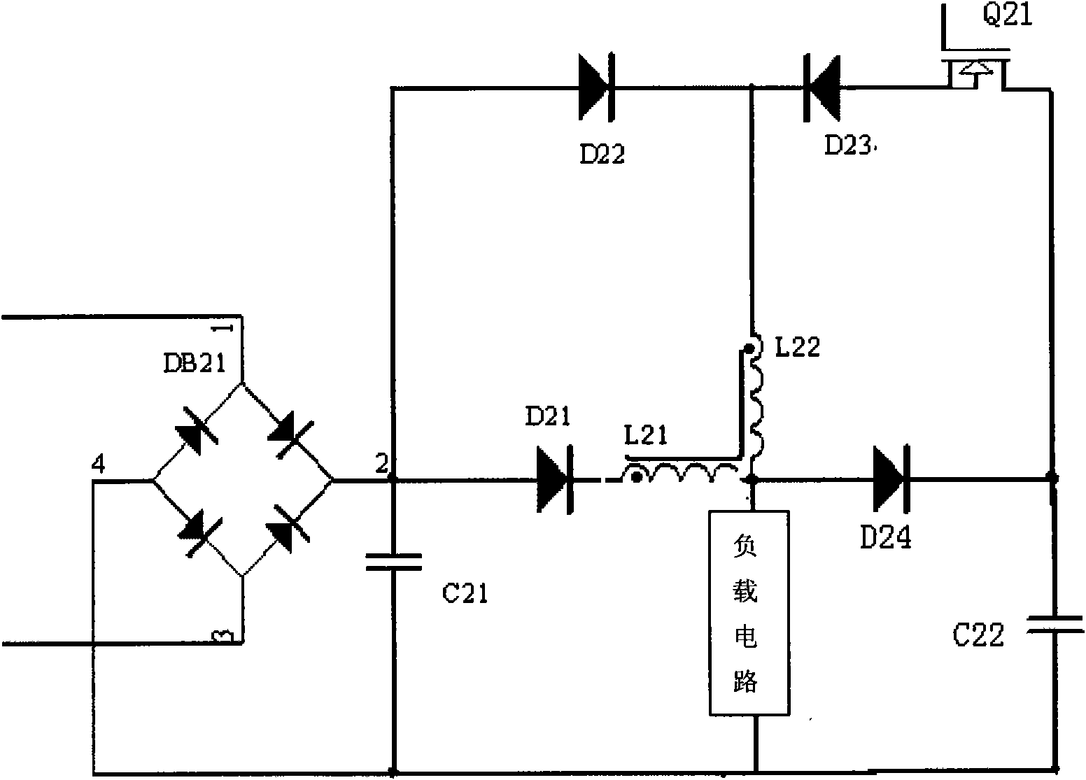 High-power factor correcting circuit