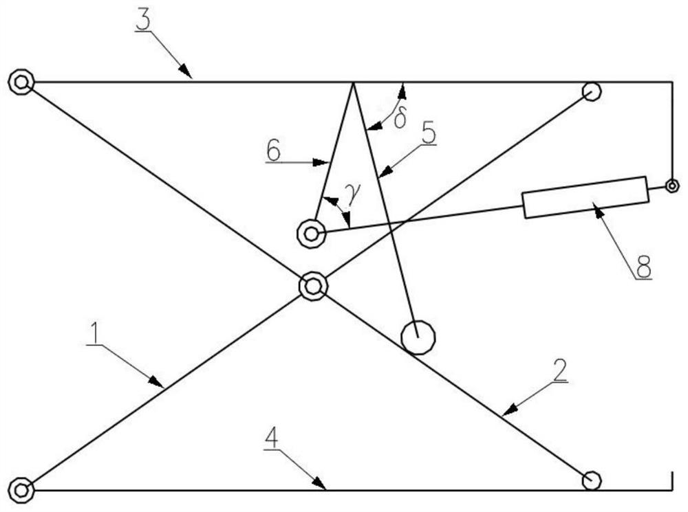 A cross-link lifting structure, bed frame and nursing bed