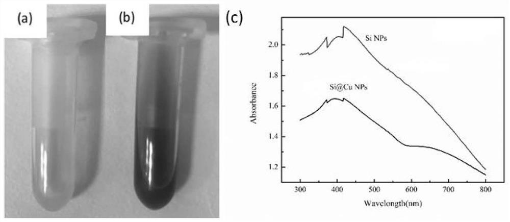A kind of porous silicon-supported copper nanoparticle and its preparation method and application