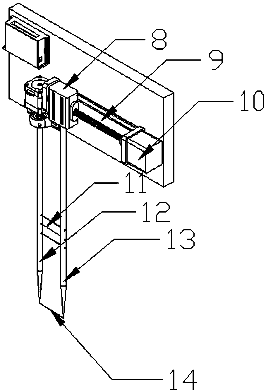 Cutting end effector and harvesting method suitable for white asparagus selective harvesting robot