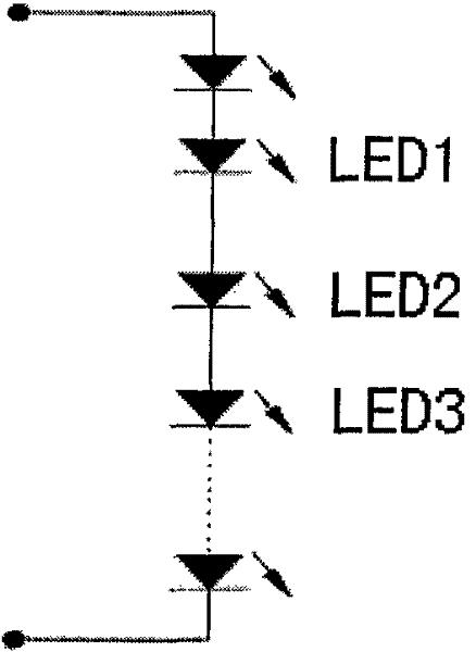 Method for measuring relation curve of forward voltage and junction temperature of LED (Light Emitting Diode) in lamp