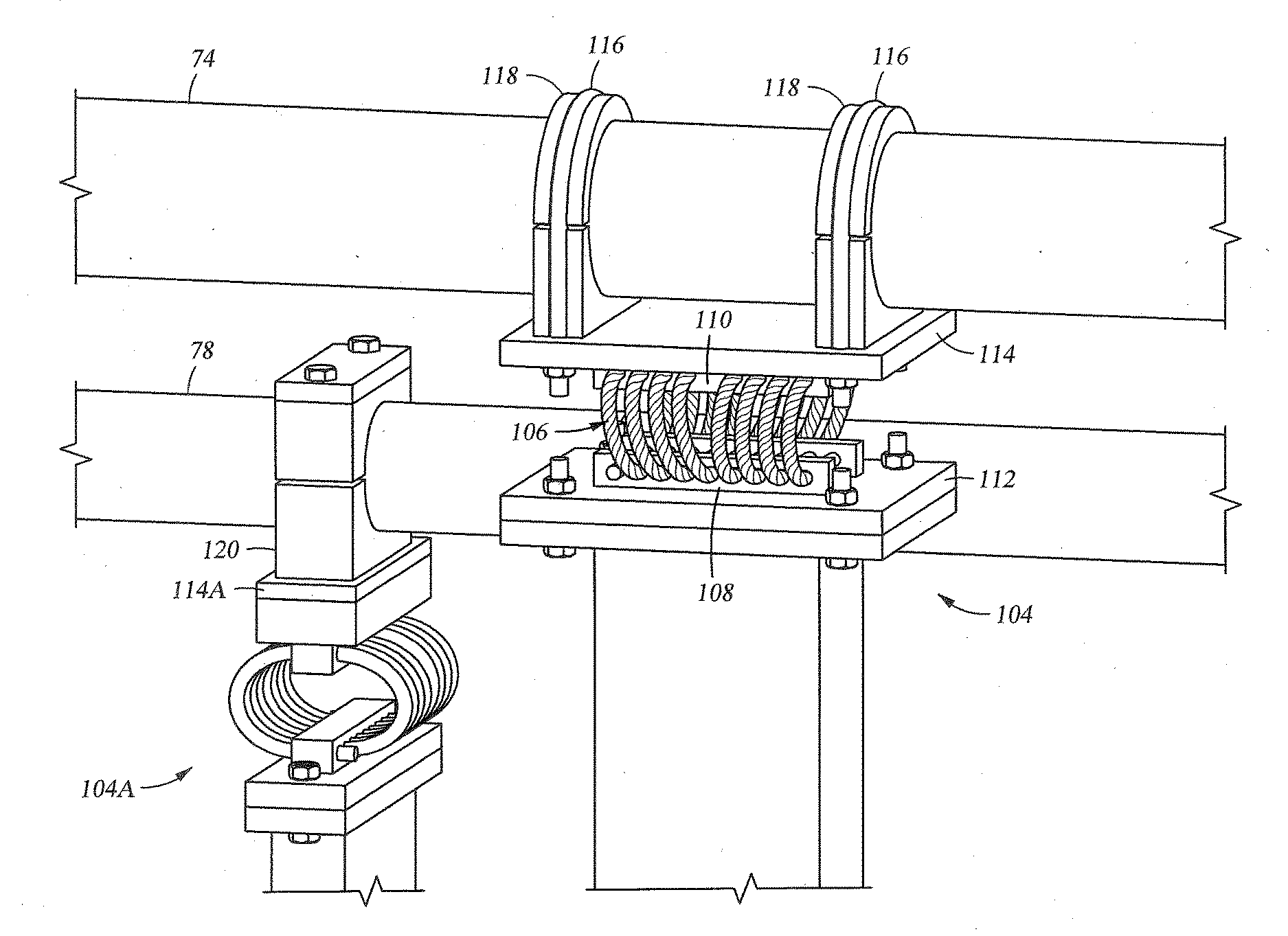 System for Reducing Vibrations in a Pressure Pumping Fleet