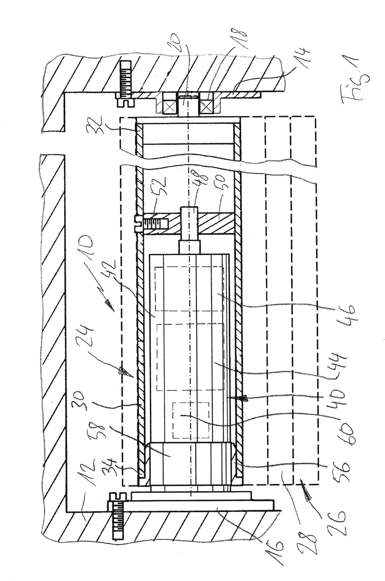 Shaft assembly, covering or protective device, and mounting kit