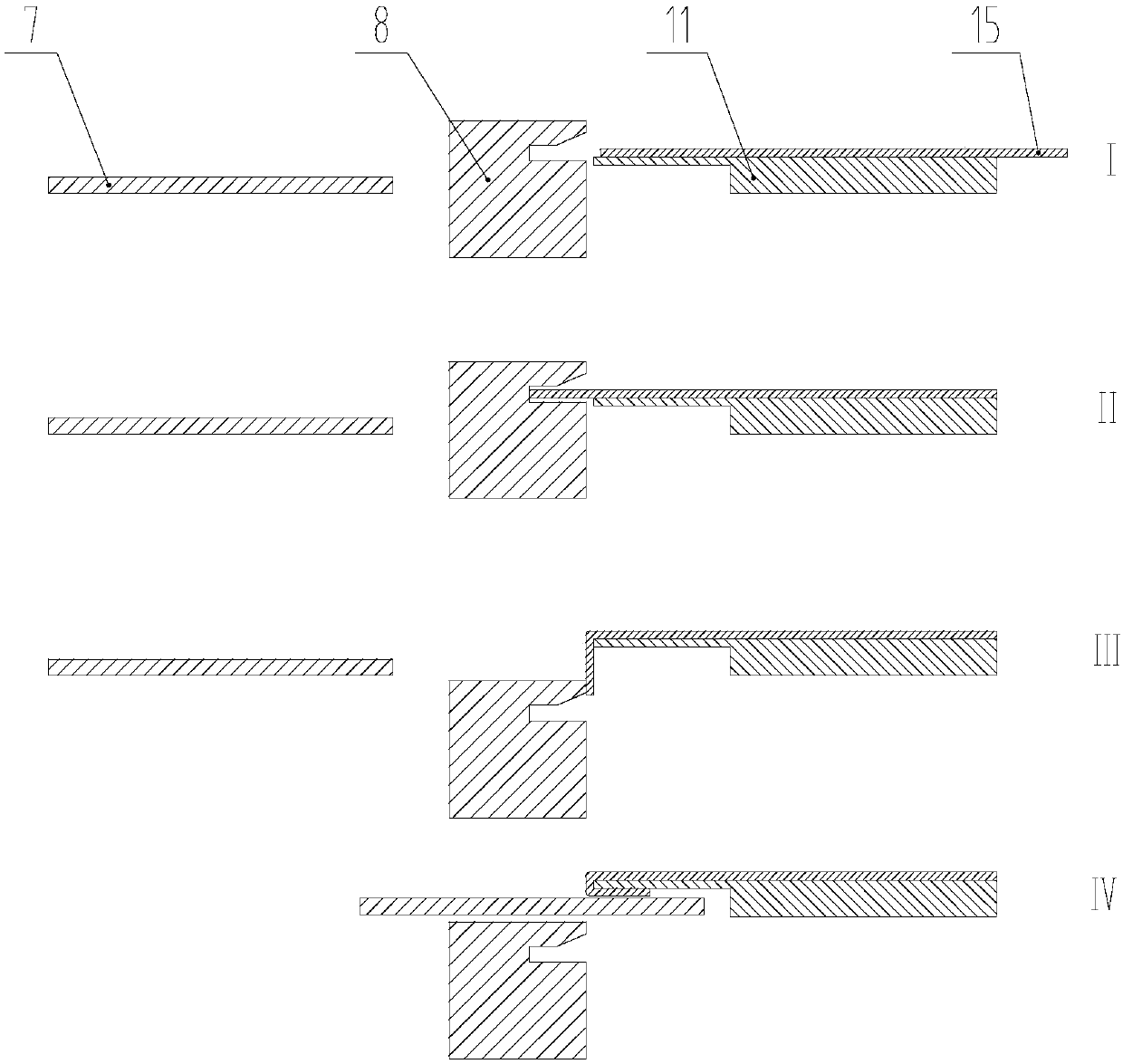 Automatic flanging device for cloth