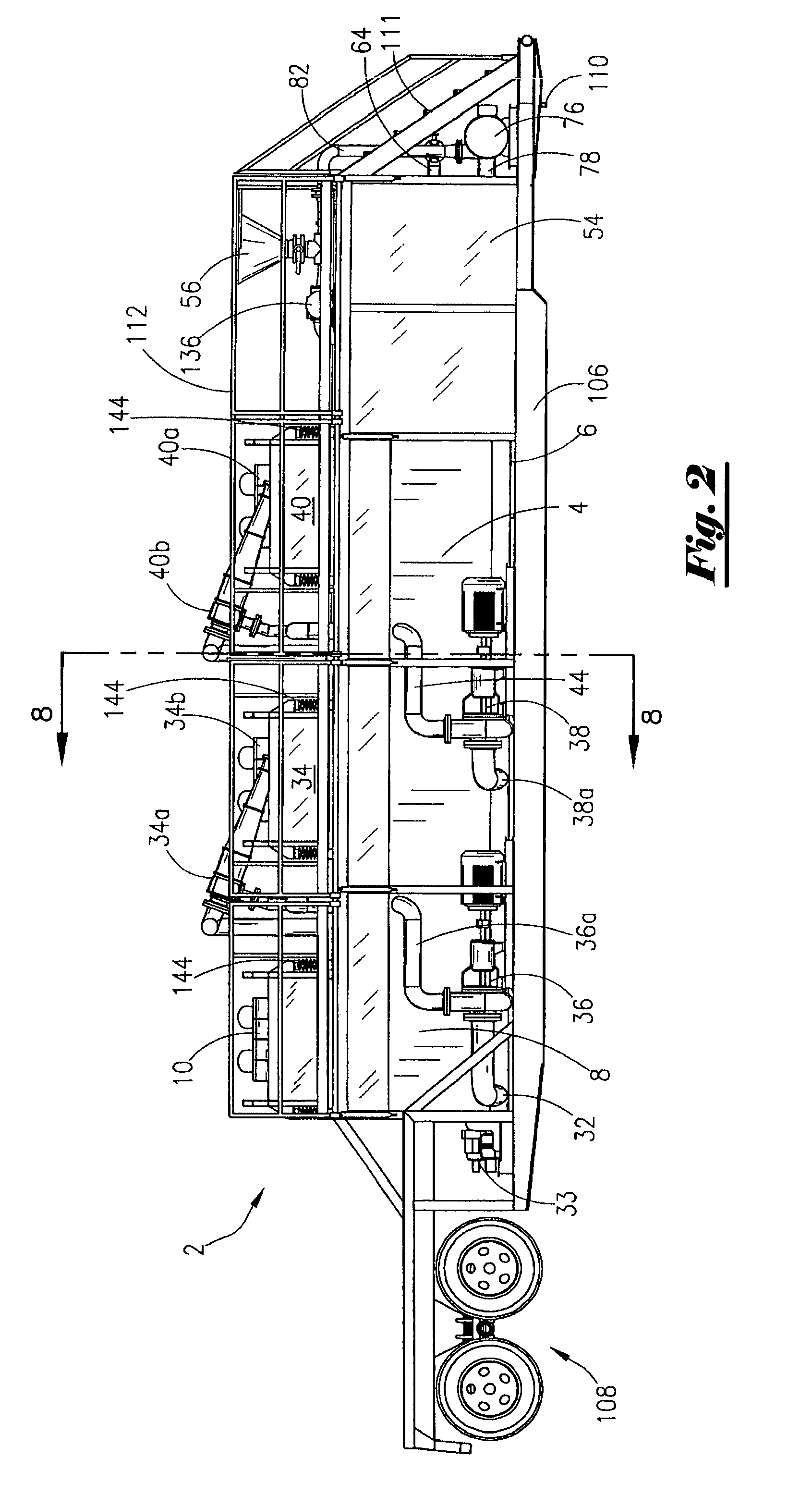 System for separating solids from a fluid stream