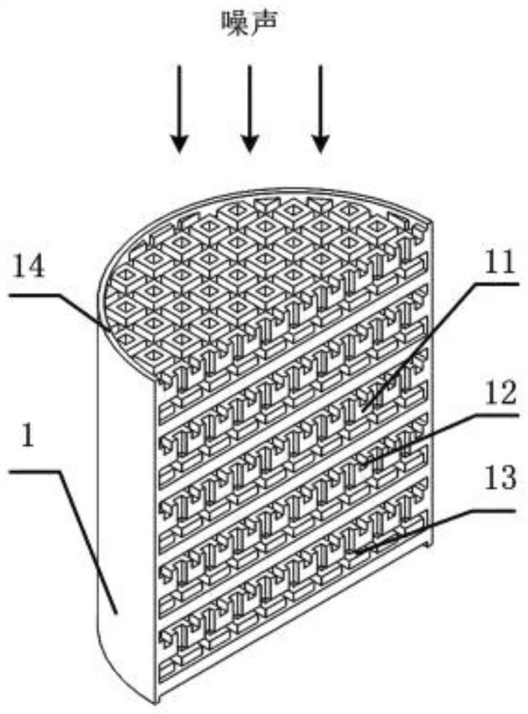 Sound insulation structure comprising air interlayers and capable of insulating sound and ventilating at same time