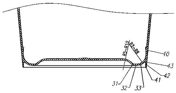 Bottom shape structure of thin-walled and thin-walled multi-layer co-injected plastic container