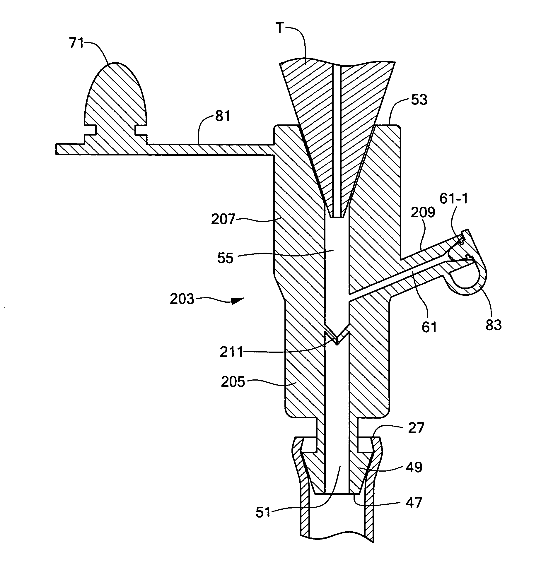Safety Y-port adaptor and medical catheter assembly including the same