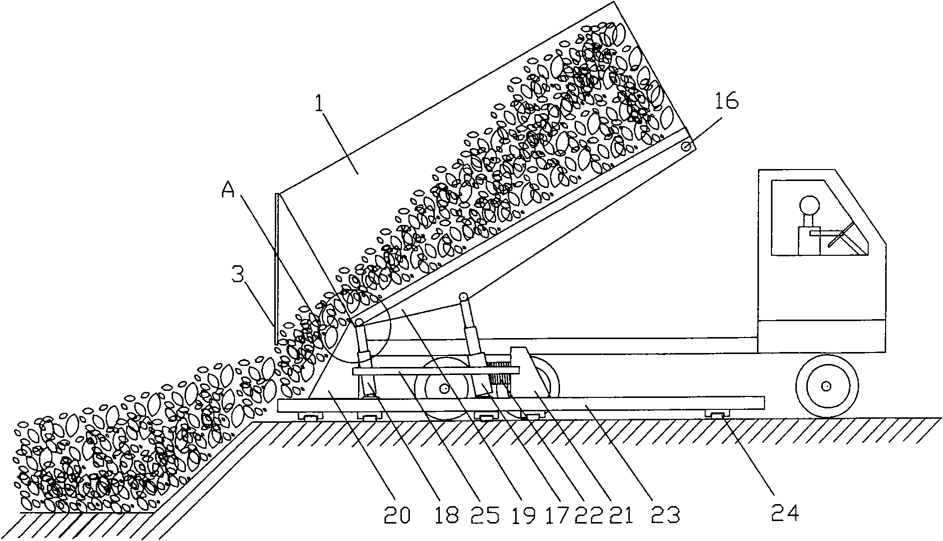 Containerized transport method of a large quantity of solid bulk cargos as well as solid bulk cargo container and decrater thereof