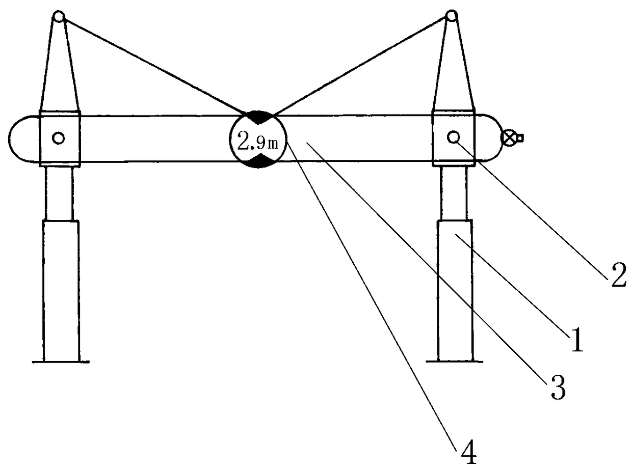 Height-limiting door cross beam for highway