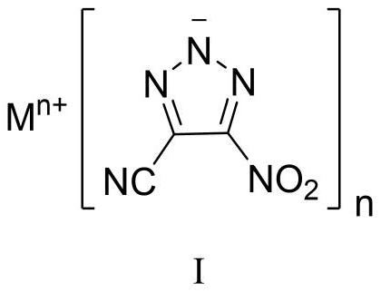 4-cyano-5-nitro-1, 2, 3-triazole metal salt as well as preparation method and application thereof