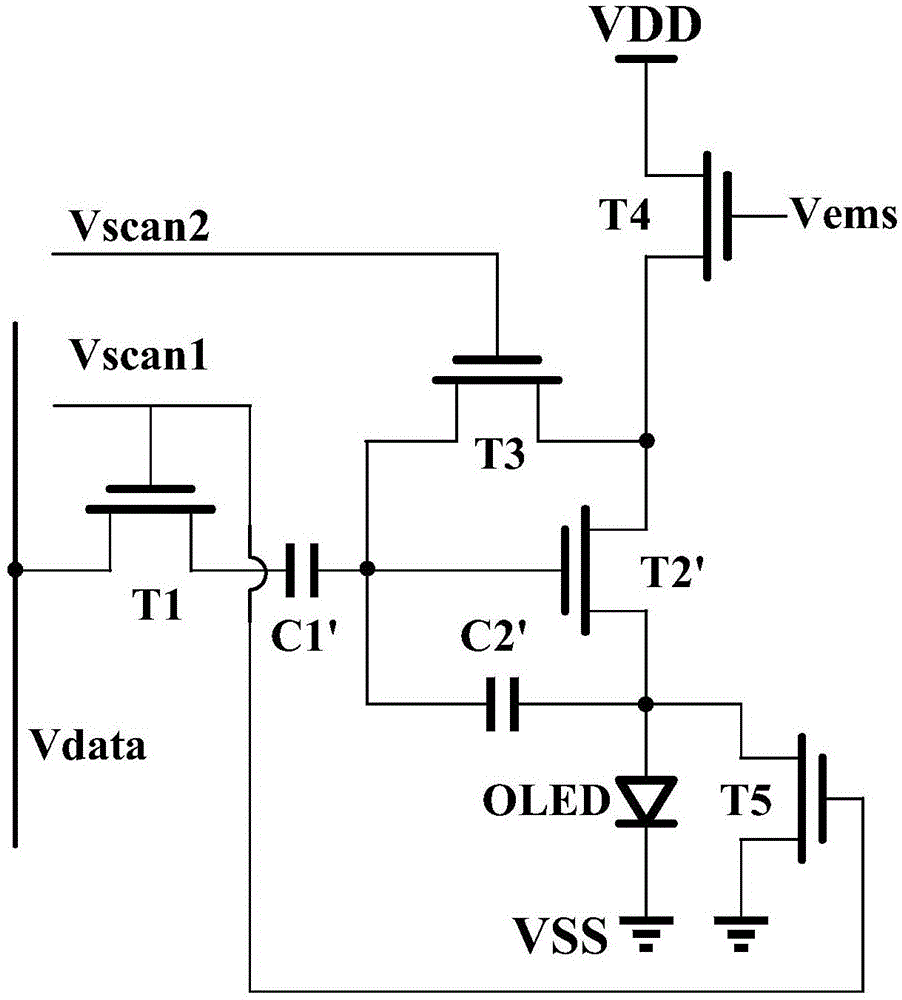 Voltage programming AMPLED pixel circuit and driving method thereof