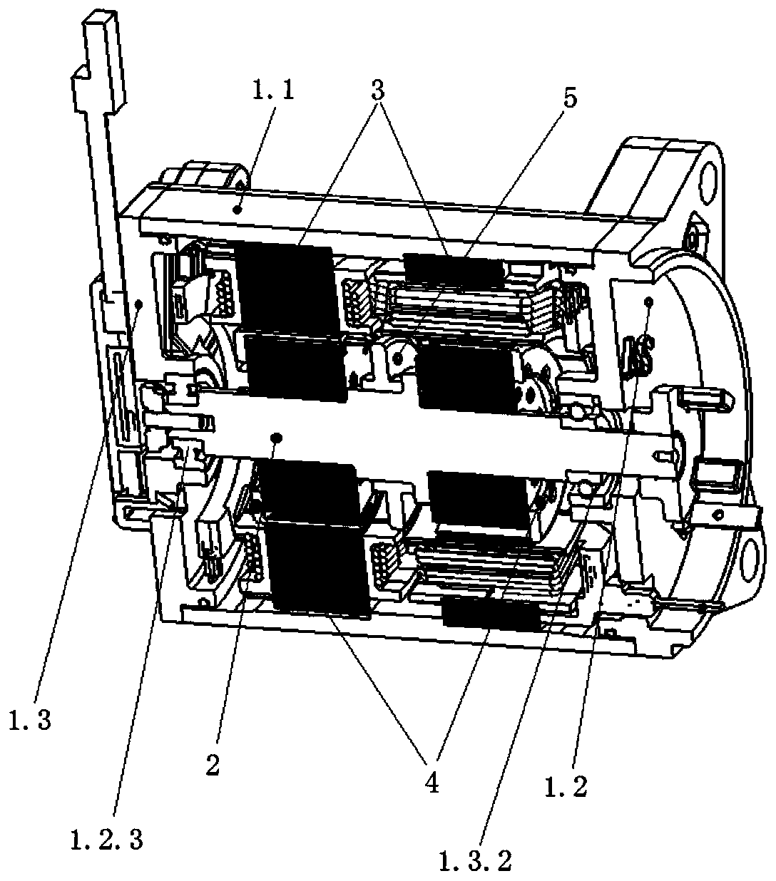 Redundant motor and assembly method thereof