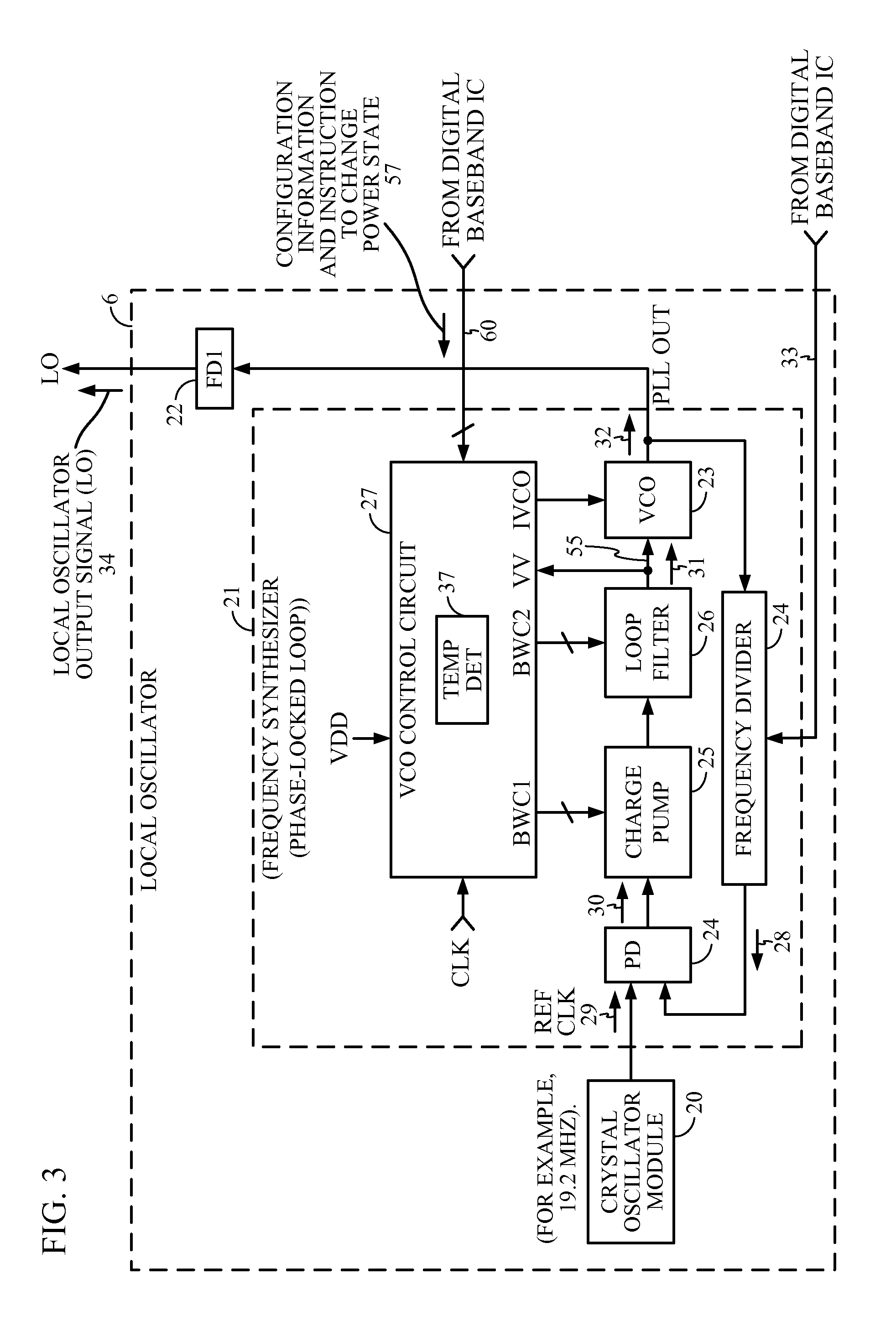 Dynamic biasing of a vco in a phase-locked loop