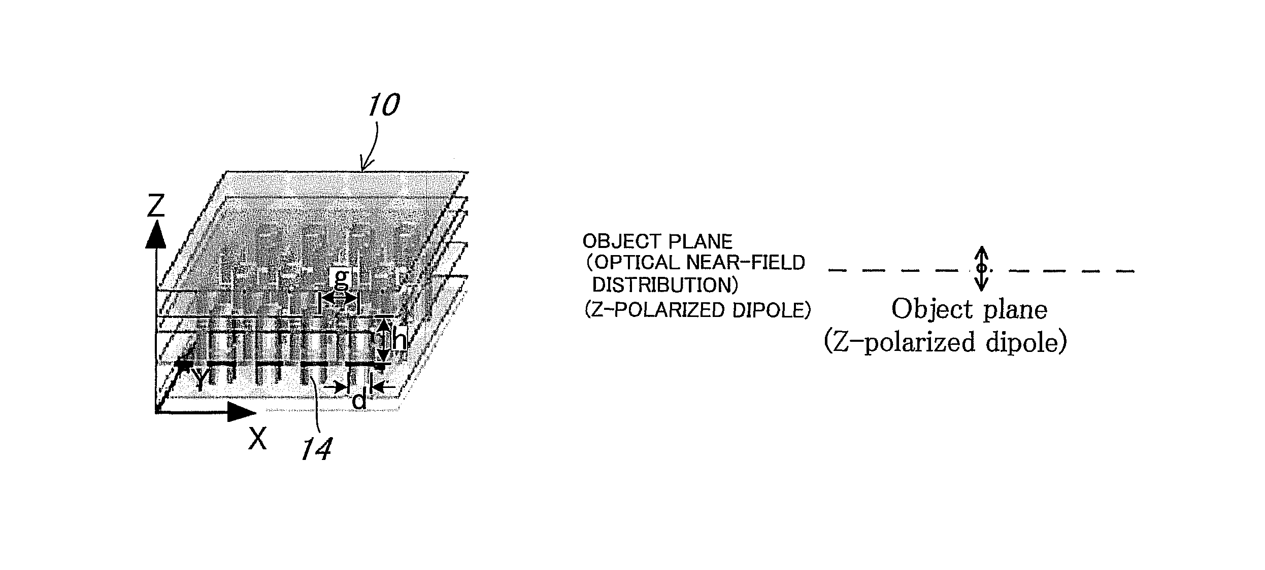 Optical near-field distribution transfer device