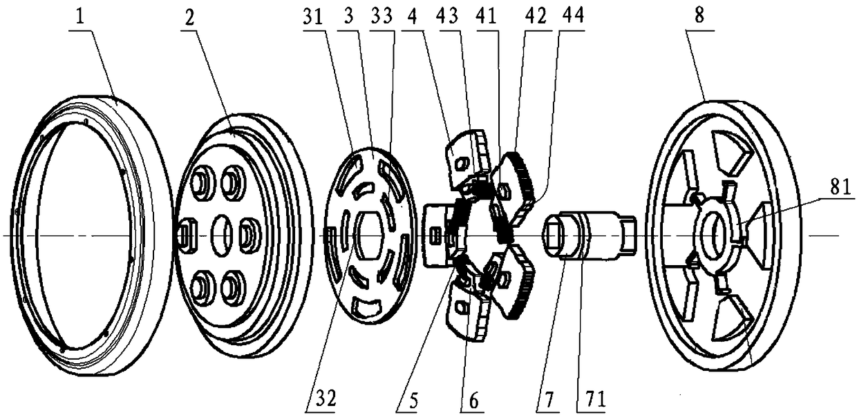 An angle adjustment device and a seat with the angle adjustment device