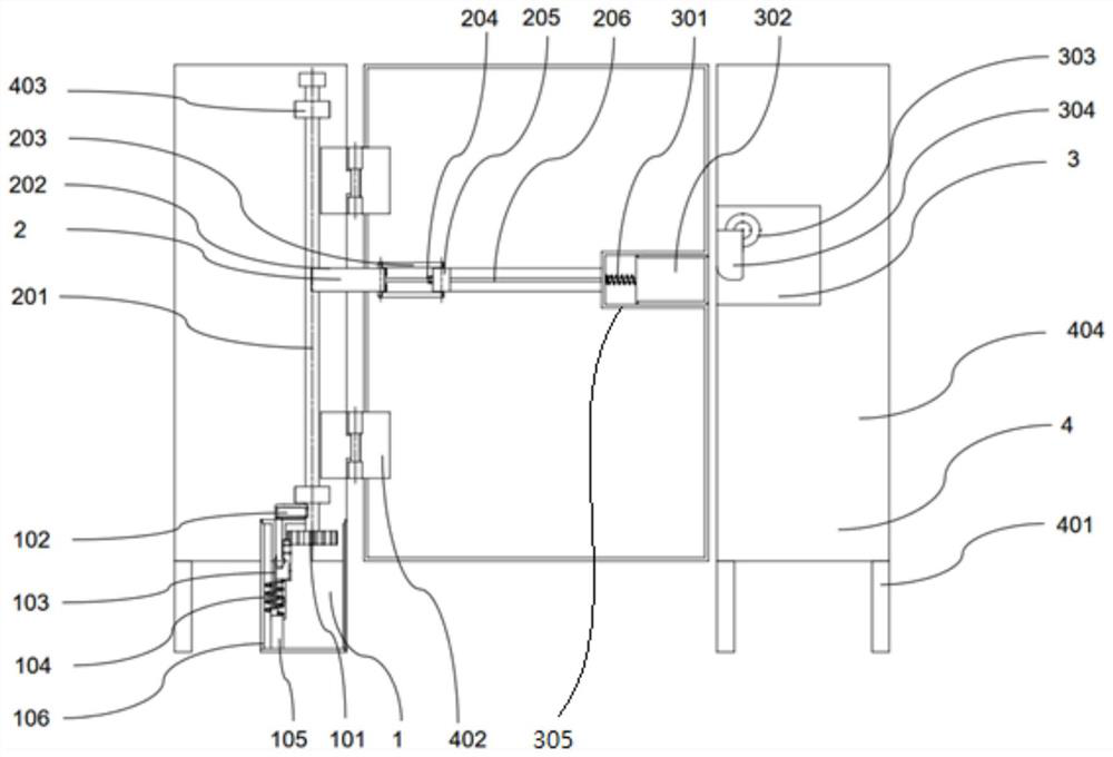 Non-contact pedal elastic pressing self-locking device