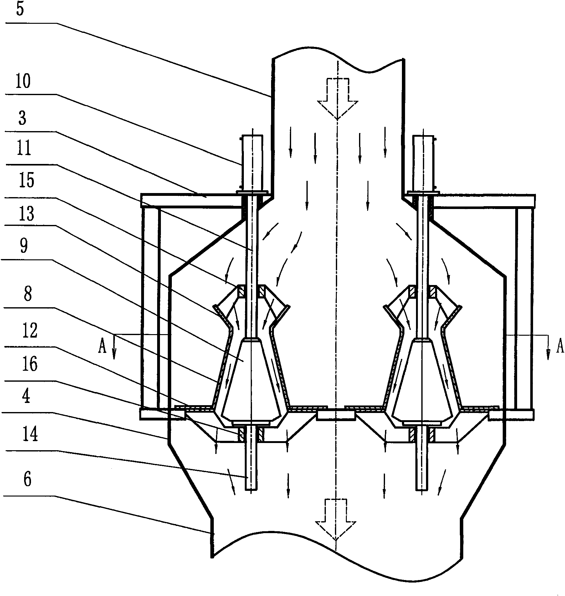 Mute type pressure regulating valve set