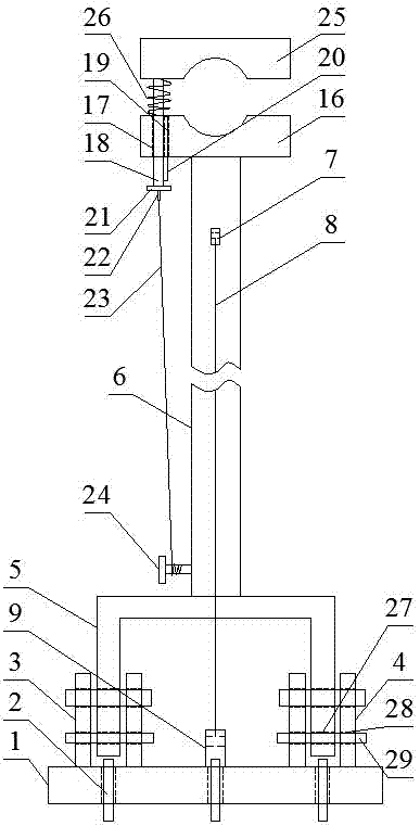 Temporary support device for high-voltage cable