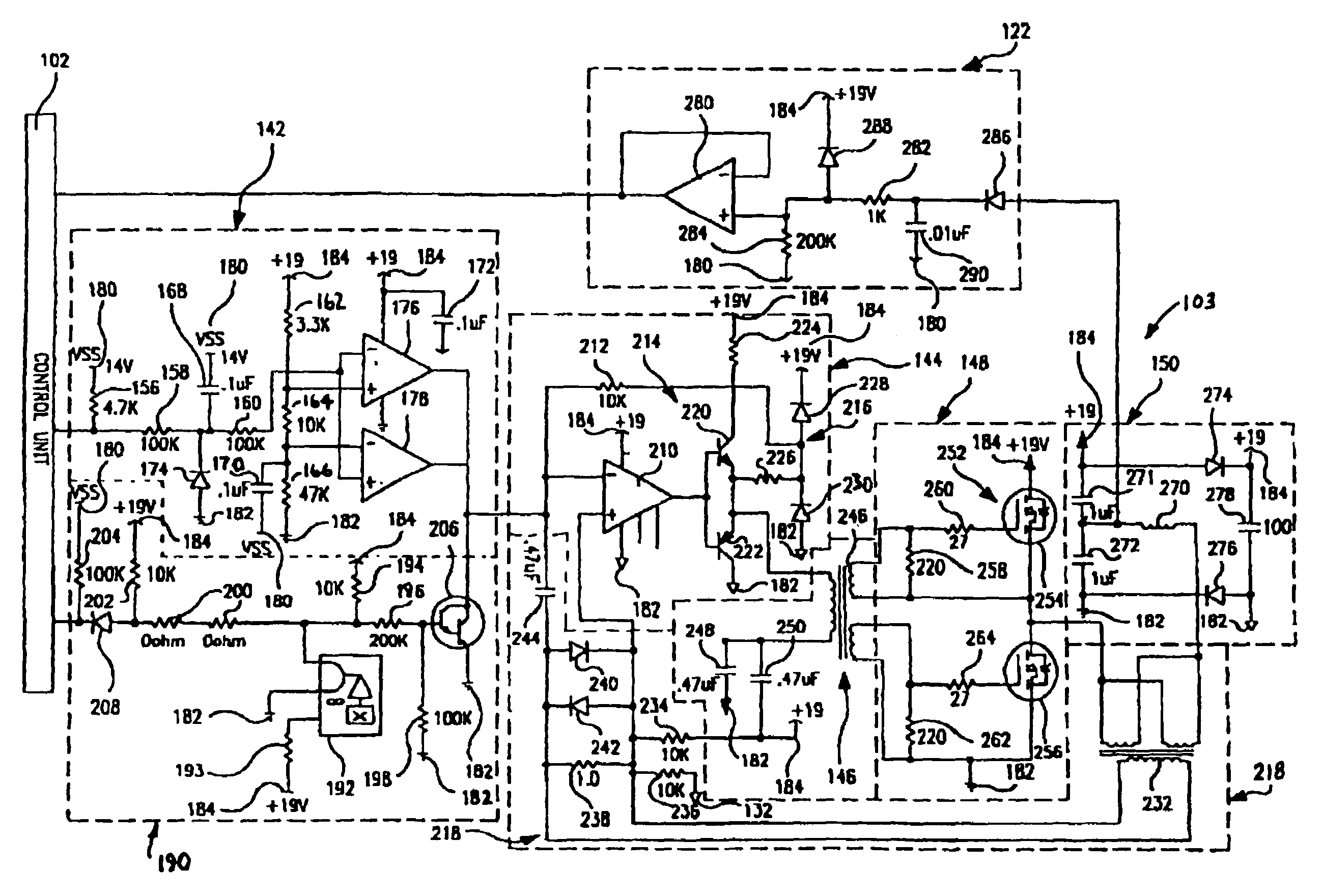 Inductively coupled ballast circuit