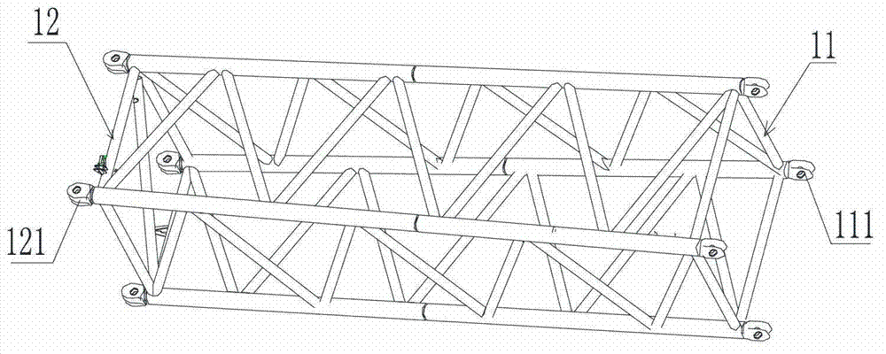 Arm section of truss arm, truss arm and crane