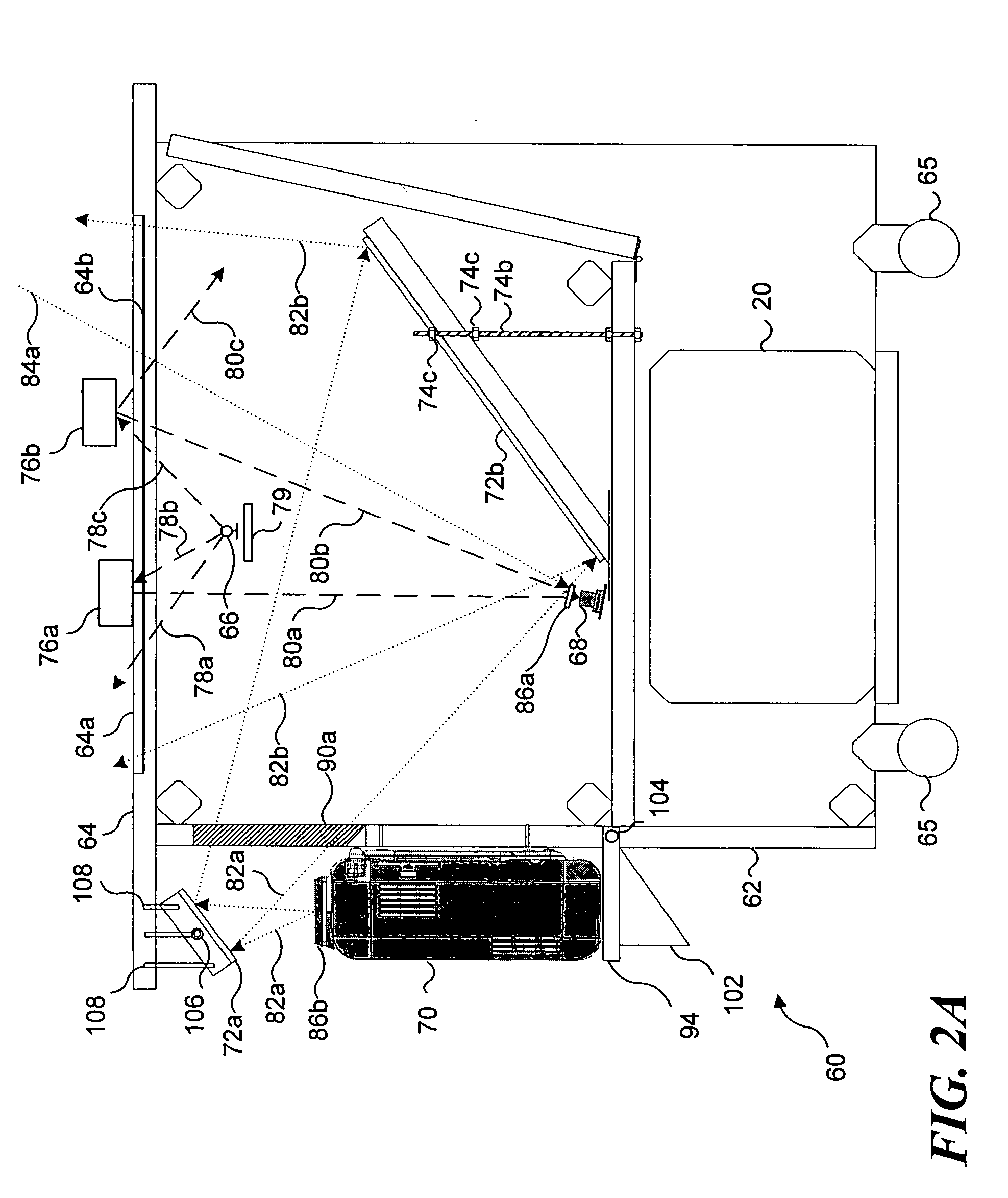 Selectable projector and imaging modes of display table