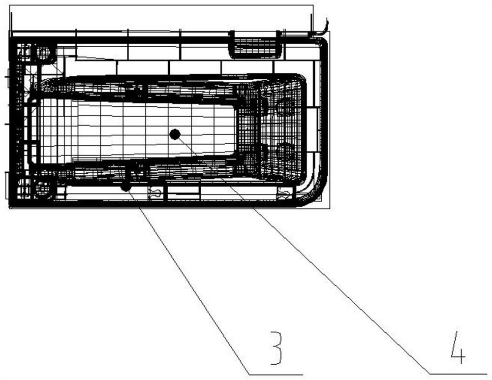 Passenger car front area floor mounting structure and assembling method