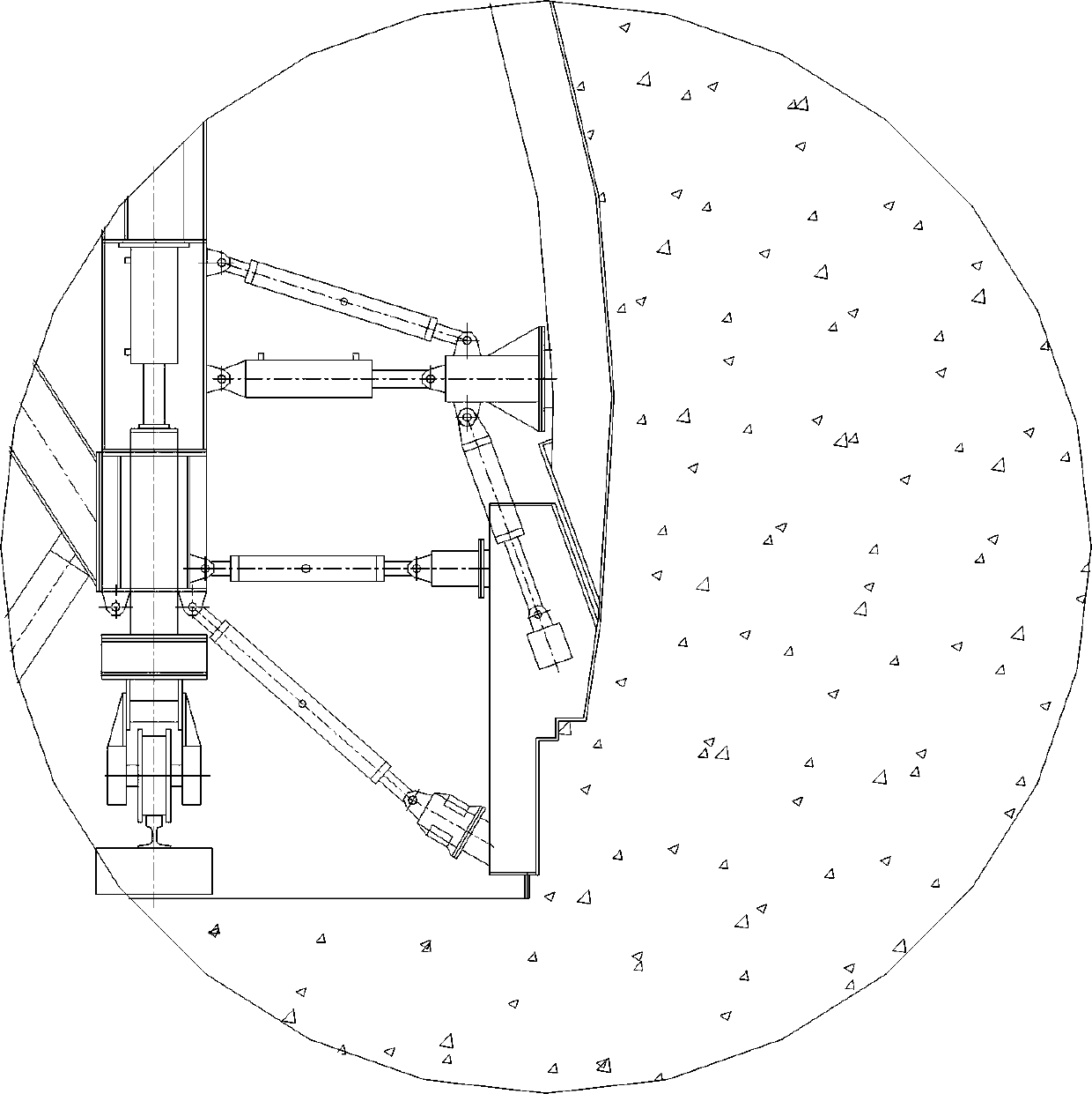 Tunnel arch ring and cable groove side wall integrated secondary lining telescoping steel form