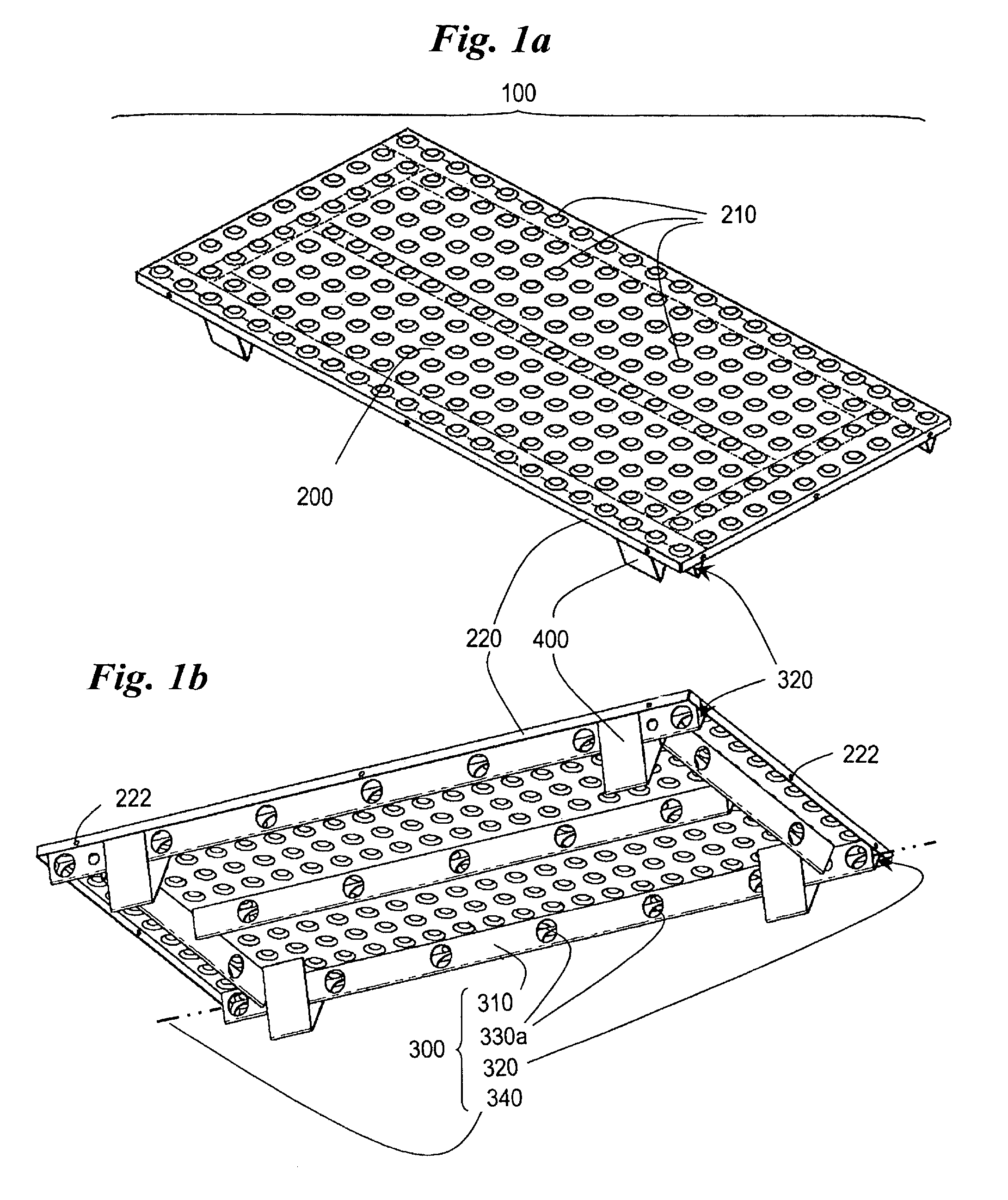 Embedment Plate for Pedestrian Walkways with Reinforced Projections