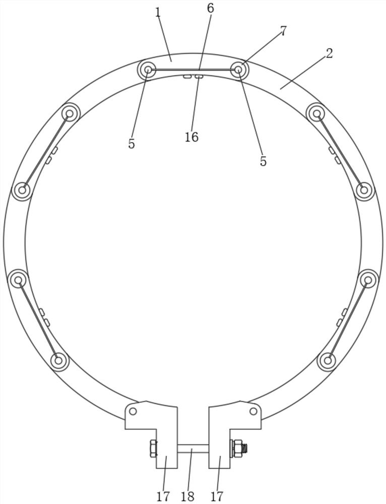 Chain type hoop applicable to various installation environments and using method thereof