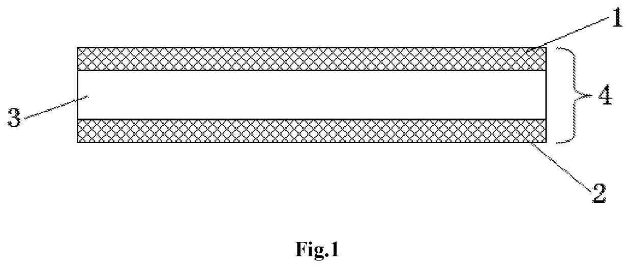 Co-extruded one-time-formed solar cell module backboard in three-layer structure