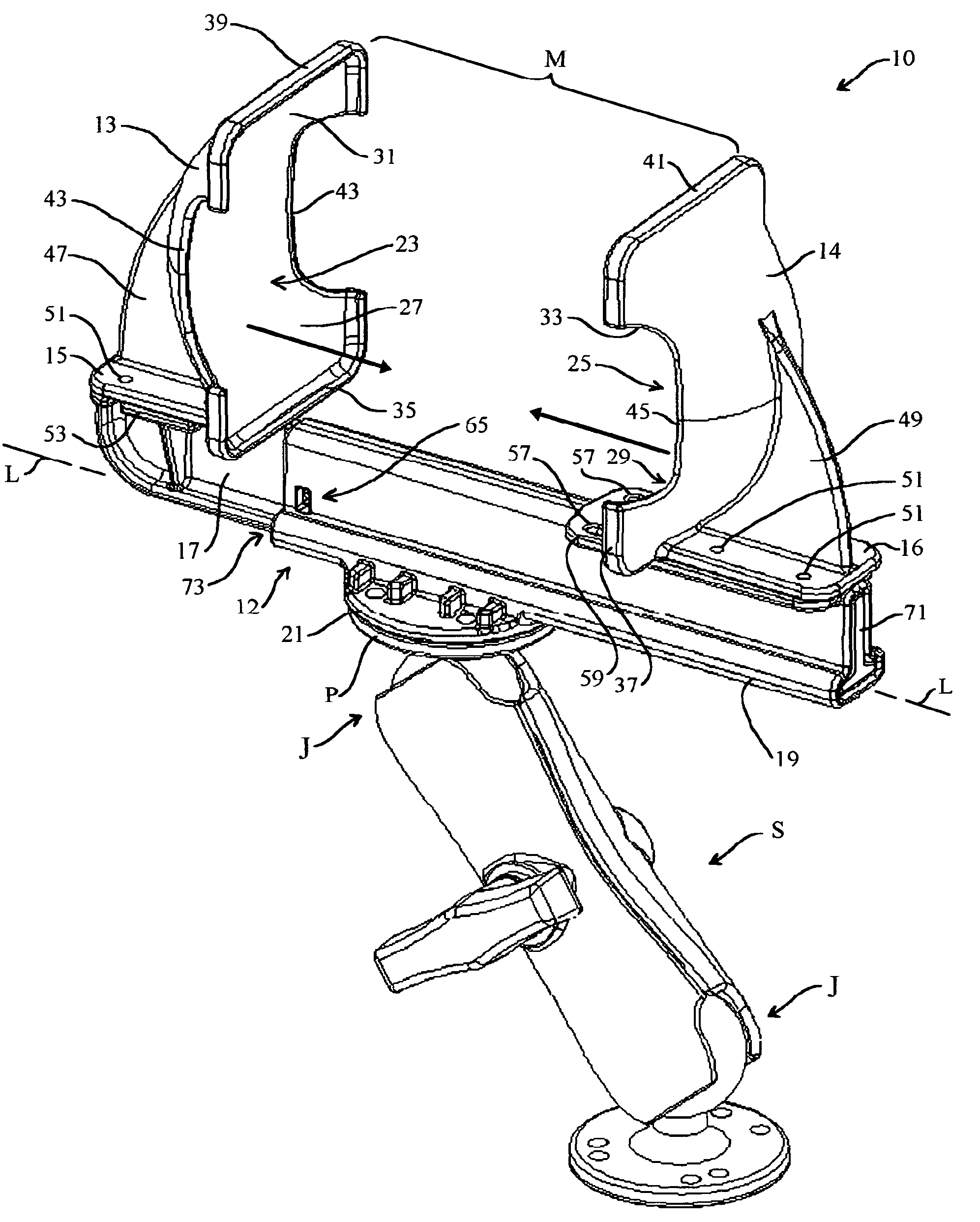 Thumb release mounting apparatus