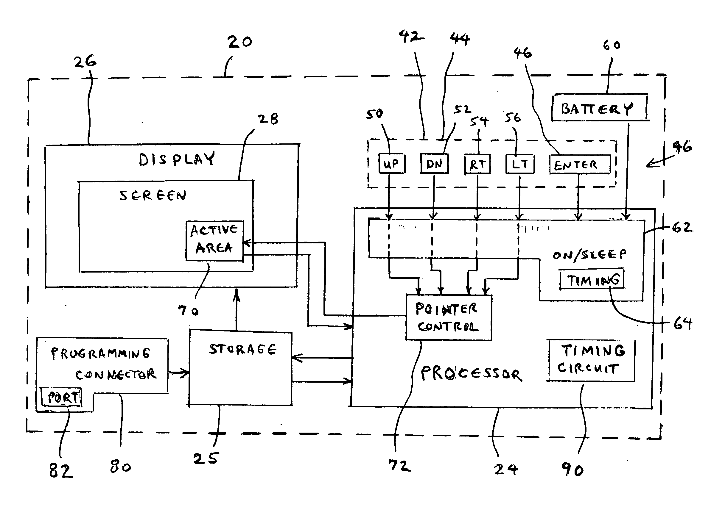 Compact electronic unit with display